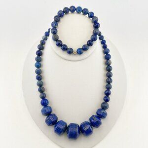 Jay King Necklace Bracelet Lapis Lazuli Blue Beaded Sterling Silver 925 HSN